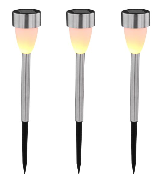 SOLARLEUCHTE EDELSTAHL, 3XLED
