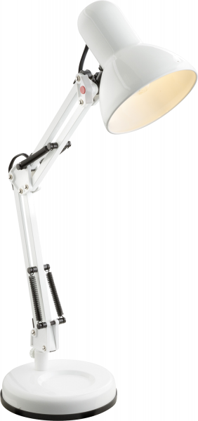 Lampada tavolo metallo bianco, 1xE27