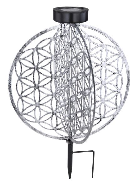 SOLARLEUCHTE METALL SILBERFARBEN, 1XLED