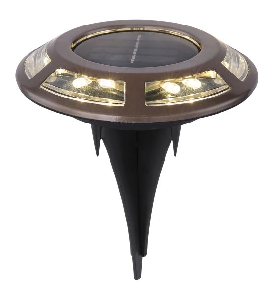 SOLARLEUCHTE EDELSTAHL KUPFERFARBEN, 12XLED