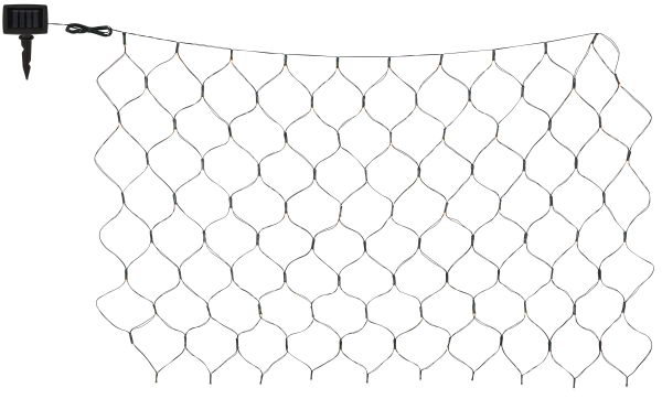 SOLAR-LICHTERKETTE KUNSTSTOFF SCHWARZ, 100XLED