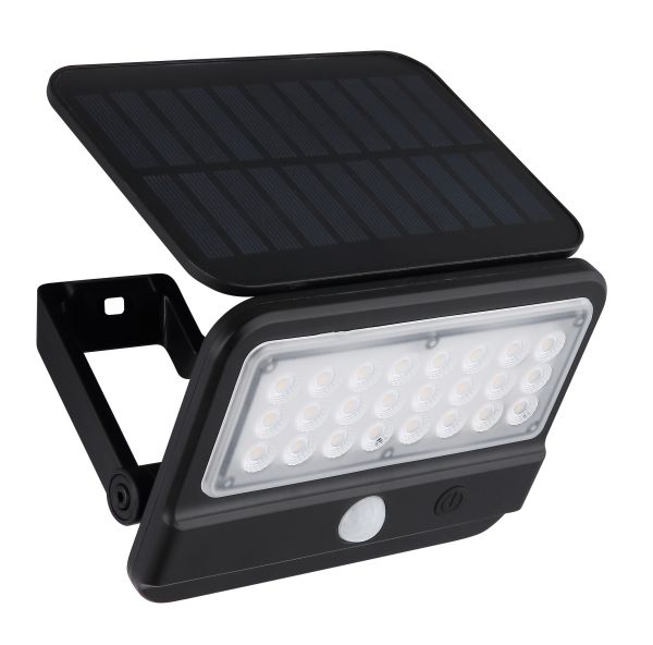 SOLARLEUCHTE KUNSTSTOFF SCHWARZ MATT, 1XLED