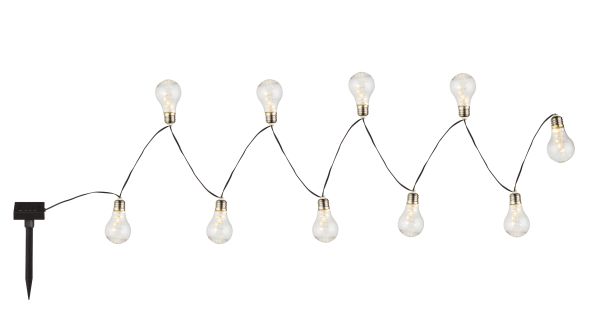 SOLARLEUCHTE KUNSTSTOFF SILBERGRAU, 10XLED