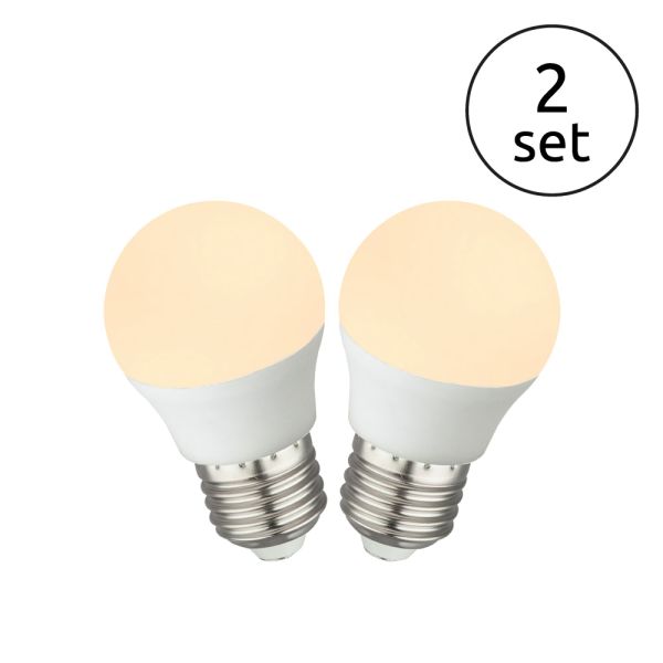 LED LEUCHTMITTEL NICKEL MATT, 2XE27 ILLU