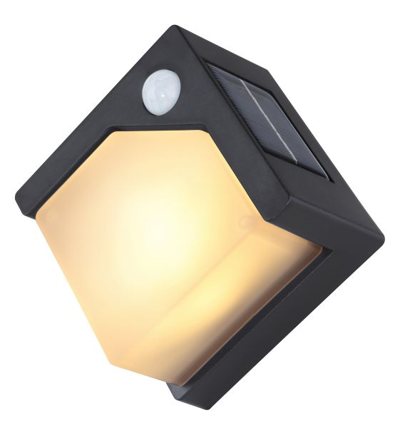 Lampada solare plastica nero, 8x LED