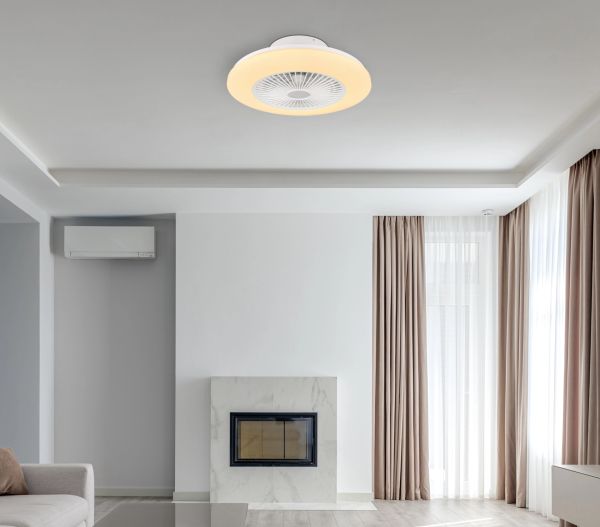 ventilatore metallo Bianco, LED