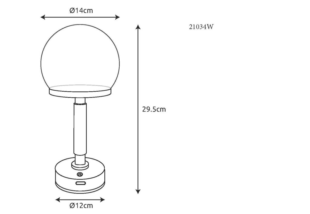 Lampada Da Tavolo Moderna Serina Mini Plastica Beige Led Integrato 2,5W