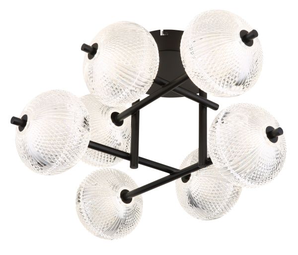DECKENLEUCHTE METALL SCHWARZ MATT, 1XLED