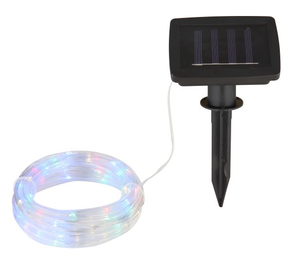 SOLAR-LICHTERKETTE KUNSTSTOFF SCHWARZ, 50XLED