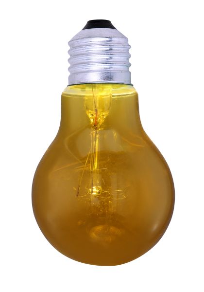 LEUCHTMITTEL GLAS GELB, 1XE27