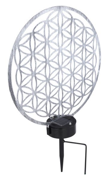 SOLARLEUCHTE METALL SILBERFARBEN, 2XLED