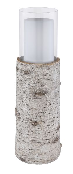 SOLARLEUCHTE KUNSTSTOFF HOLZOPTIK, 12XLED