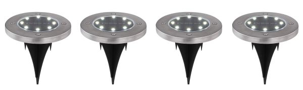 SOLARLEUCHTE EDELSTAHL, 8XLED