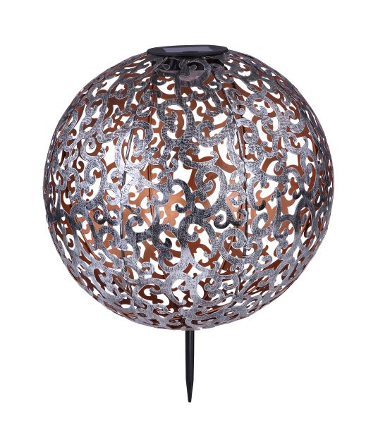 SOLARLEUCHTE METALL SILBERFARBEN, 1XLED