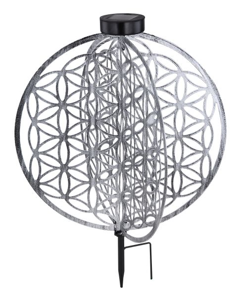 SOLARLEUCHTE METALL SILBERFARBEN, 1XLED