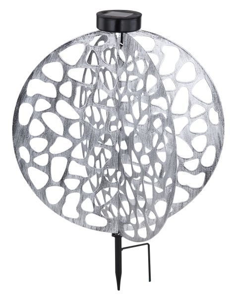 SOLARLEUCHTE METALL SILBERFARBEN, 1XLED