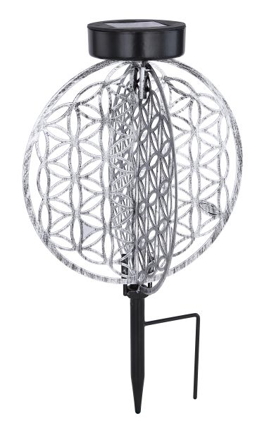 SOLARLEUCHTE METALL SILBERFARBEN, 1XLED