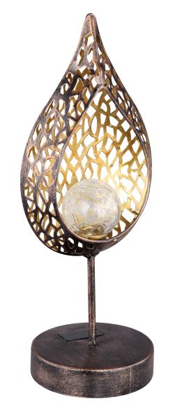 SOLARLEUCHTE METALL GOLDFARBEN PATINIERT, 1XLED