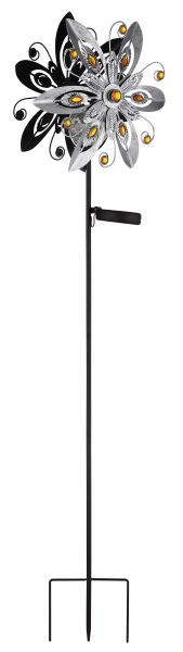 SOLARLEUCHTE METALL SILBERGRAU, 1XLED