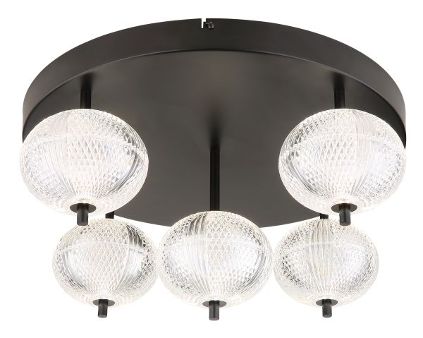 DECKENLEUCHTE METALL SCHWARZ MATT, 1XLED