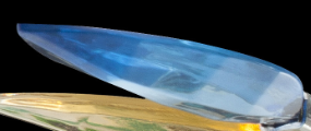 GLASBLÄTTER BLAU ZUM STECKEN
