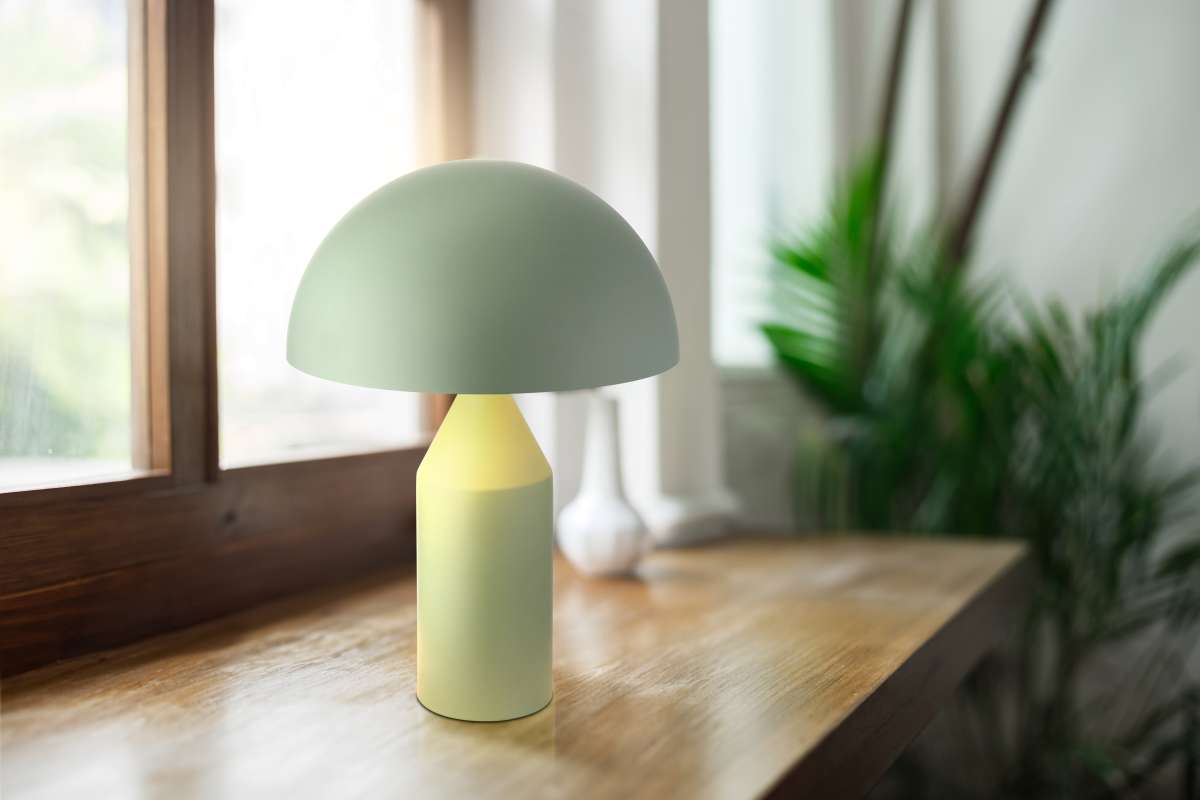 Lampada da tavolo ricaricabile verde, lampada da tavolo wireless