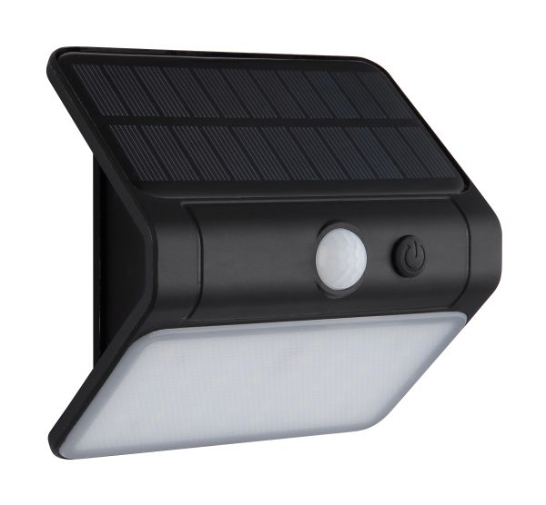 SOLARLEUCHTE KUNSTSTOFF SCHWARZ MATT, 1XLED