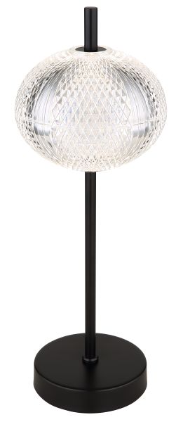 TISCHLEUCHTE METALL SCHWARZ MATT, 1XLED