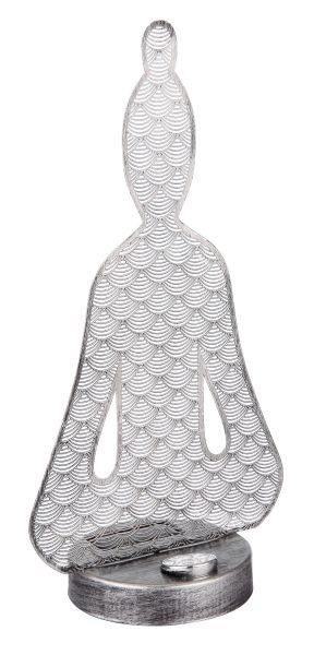 SOLARLEUCHTE METALL SILBERFARBEN, 1XLED
